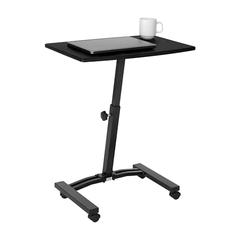 Seville Classics Airlift Height Adjustable Mobile Rolling Laptop Cart Cover