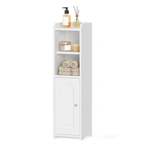 Hzuaneri Bathroom Storage Cabinet, Corner Floor Cabinet with Doors and Adjustable Shelf, Narrow...