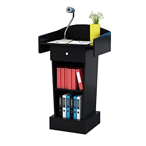 DUANHOZ Curved Metal Podium Floor Standing Lecture Podium Standing，Lectern Podium Stand, Lectern Podium Stand, Lectern Podium Stand,Lectern Podium Stand,Lectern Podium, Simple an