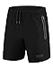 Produktbild TCA Herren Elite Tech Leichte Laufhose Gymshorts Trainingsshorts und Laufshorts mit Reißverschlusstaschen - Sporthose Herren Kurz - Schwarz/Schwarz, M