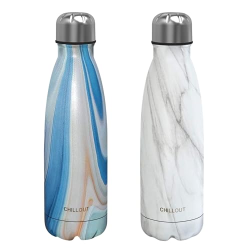 Image of CHILLOUT LIFE 17oz Insulated Stainless Steel Water Bottles, Leak Proof