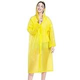 Rain Poncho for Adults, Unisex Portable Outdoor Travel Waterproof Hooded Raincoat Rainwear Rain Cape