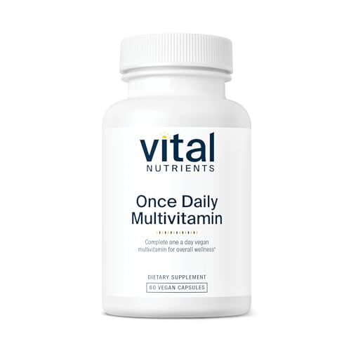 Vital Nutrients Once Daily Multivitamin | Vegan Multi for Women & Men | Allergen-Free | 19 Essential Vitamins + Antioxidants for Eye and Heart Health | Gluten, Dairy & Soy-Free | 60 Capsules