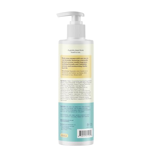 Image of Hello Bello Baby Premium Shampoo & Wash, Gentle Coconut Vanilla Scent, 10oz Bottle