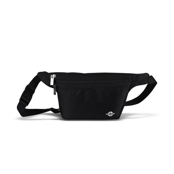Fanny Waist Bag,Cycling & Running Bag,Lightweight,Zip Closure(Black), Capacity-1 litres