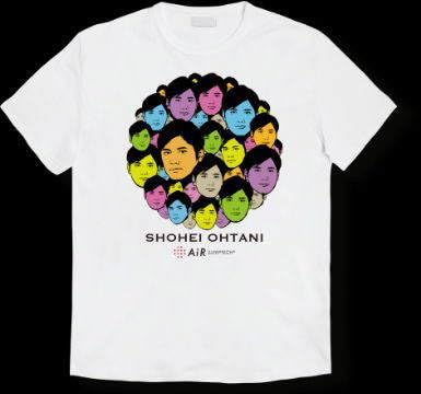 Amazon.co.jp: 大谷翔平選手オリジナル顔だらけTシャツ 西川エアー 