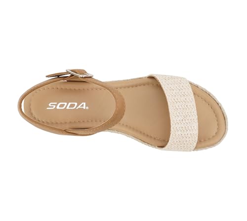 Image of Soda CLIP ~ Women Open Toe Ankle Strap Platform Espadrille Sandal