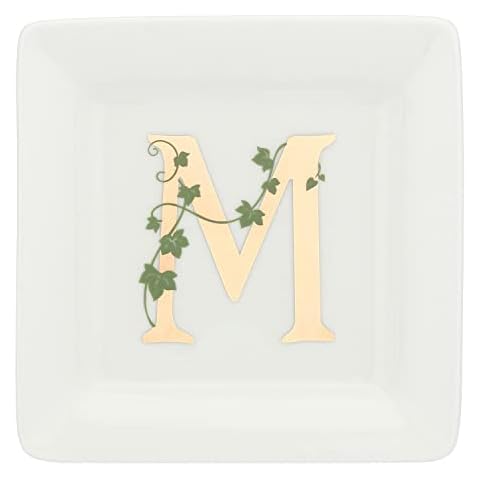 LA PORCELLANA BIANCA PB - Plato cuadrado letra M Cover