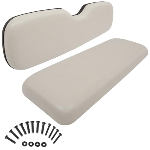 SCITOO Universal Rear Flip Seat Cushions Replacement for EZGO, for Club Car, for Yamaha, Golf Cart Rear Seat Replacement Cushions, Wheat, 2 Piece Set by SCITOO - Used condition - US$94.90