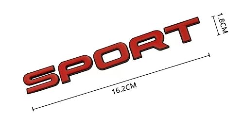 Image of 1pcs 3D Raised Sport Emblems Premium Auto Badge Rear Trunk Decal(Black red)