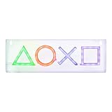 PlayStation Icons LED Neon Light - Producto oficial, luz LED decorativa montable en pared o de pie, accesorios para sala de juegos para gamers