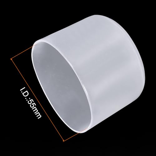 Image of uxcell 4pcs Rubber End Caps 55mm ID Vinyl Round Tube Bolt Cap Cover Screw Thread Protectors Clear, 40mm Height