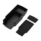 TUCKBOLD Mittelkonsole Armlehnen Organizer Schale Für Peugeot 208 E-208 UB UJ UP UW/2008 E-2008 GT P24 2020-2025 Armlehnen Einschubschale Aufbewahrungsbox Plastik Schwarz
