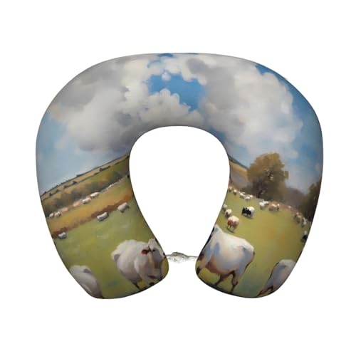 Almohada de espuma viscoelástica U para cuello 30x25 cm miniatura 1