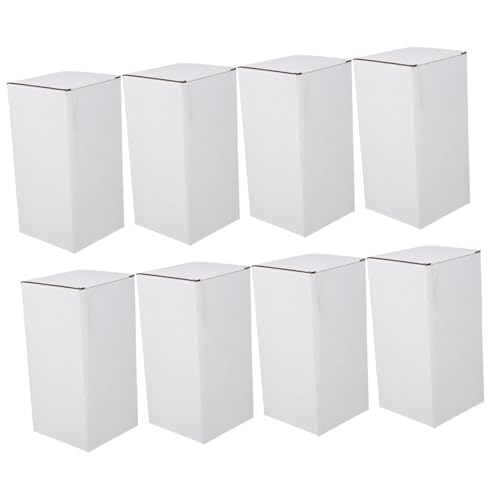 DOITOOL 10 piezas Cajas de Cartón Corrugado Blancas para Embalaje y Envío de Unidades Resistentes Multi-rejillas para Botellas de Vino Reutilizables y Duraderas para Mudanzas y
