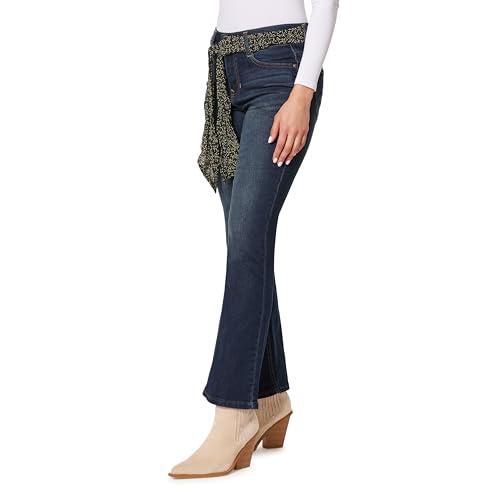 Angels Forever Young Women's Everflex Curvy Belted Bootcut Mid-Rise Jeans (Available in Plus Size)2