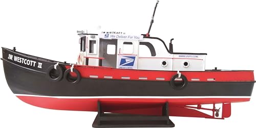 Model shipawys NCO111 - JW Westcott II 1:35 Scale - Great Lakes USPS Mail Boat - Wooden Ship Model Kit DIY - for Adults to Build
