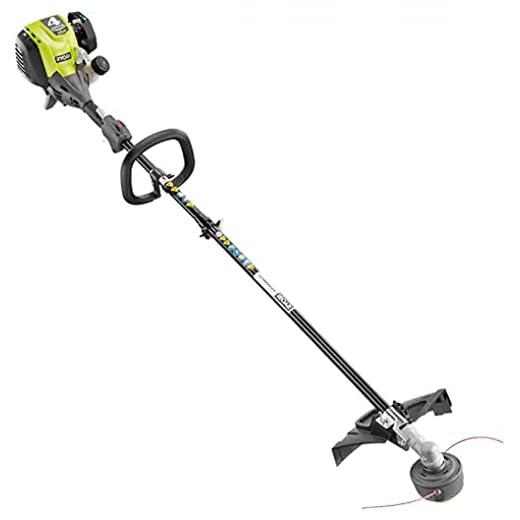 Ryobi 4-Cycle 30cc Attachment Capable Straight Shaft Gas Trimmer RY4CSS, 18 in. cutting width
