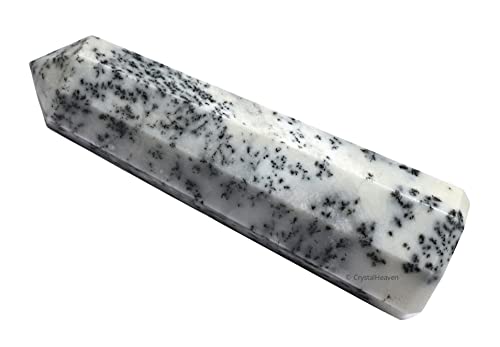 Image of Crystal Heaven Certified Dendrite Opal Crystal Tower Obelisk Point for Chakra, Healing and Balancing - AAA Grade Original Certified Gemstone Agate for Reiki Meditation Yoga Spiritual (2-3 Inches)