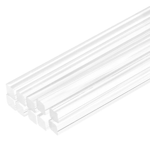 Image of MECCANIXITY 10pcs Acrylic Square Rods 1 /16 inchx14 inch Clear Acrylic 2mmx350mm
