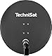 TechniSat SATMAN 850 PLUS - Satellitenschüssel mit LNB (85 cm Sat Anlage mit Masthalterung und 40mm Universal-Quattro-LNB, Multischalter wird benötigt) grau