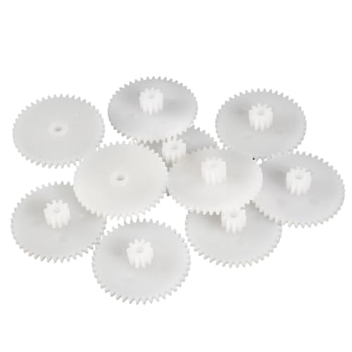 Shaft Pinion 10pcs 0.5 Module 10 Teeth 40 Teeth Double Layer Gear 2mm 2.5mm Hole Pinion 40102A 40102B 40102.5A Plastic Reduction Gear Motor Transmission(2.05mm Inner Hole)