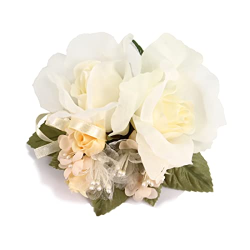 [�N���C���Y�R���N�V����] ���[�Y�u�[�P�� �R�T�[�W�� �؂₩ �傫�� �u���[�` 2WAY �N���b�v �s�� �t�H�[�}�� (�z���C�g)