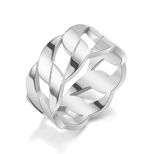 Bague en acier titane Starry Fleld : le bijou robuste au design de chaîne léger