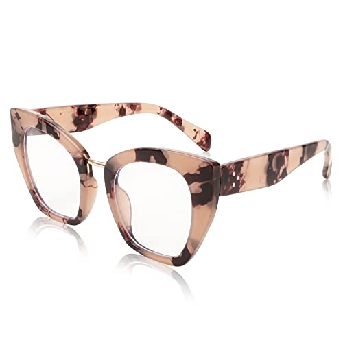 Image of FEISEDY Oversized Blue Light Blocking Glasses Retro Cateye Computer Glasses for Women B4107