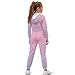 Yruonazao Pink Corgi Cropped Hoodies for Girls Lounge Set Size 12-13 Cat Track Suit 2 Piece Outfits for Girls Jogger Set Long Sleeve Oversized Tops Pullover Sweatshirt Sweatpants for All Seasons