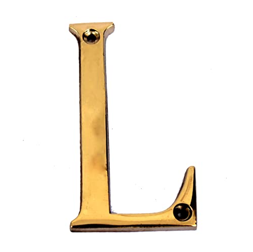 eSplanade - Brass House Hotel Door Name Alphabets - Wall Door Plaque Letter Alphabet - 3" Inches - Golden ("A" Alphabet) ("L" Alphabet-3")