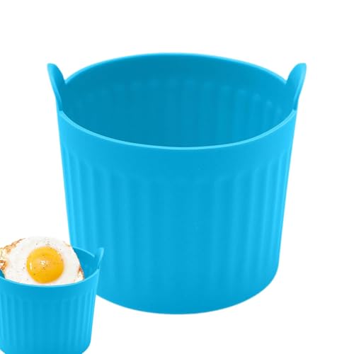 エアフライヤー用シリコンマフィンケース - エアフライヤー用シリコンベーキングモールド | 6.6x6.6x6.5cm エアフライヤーシリコン耐熱皿、再利用可能なノンスティックキッチンマフィン型ライナー、オーブン、熱風フライヤー、蒸し器用