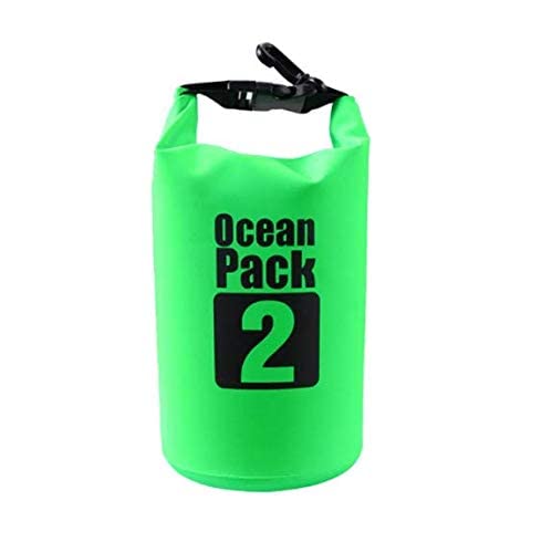 Grofilo Outdoor Ocean Pack Waterproof Dry Bag Heavey-Duty PVC for Traveling, Wading, Drifting Package, Swimming, Hiking 2 Liter - Multicolor