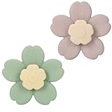 Socub Silicone Suction Cup Spinner Toy | Spinning Tops for Kids 1-3 | Toddler Sensory Bath Toys for Babies 12-18 Months | Airplane Car Travel Table Highchair & Window Toys(Sage/Dusty Lilac)