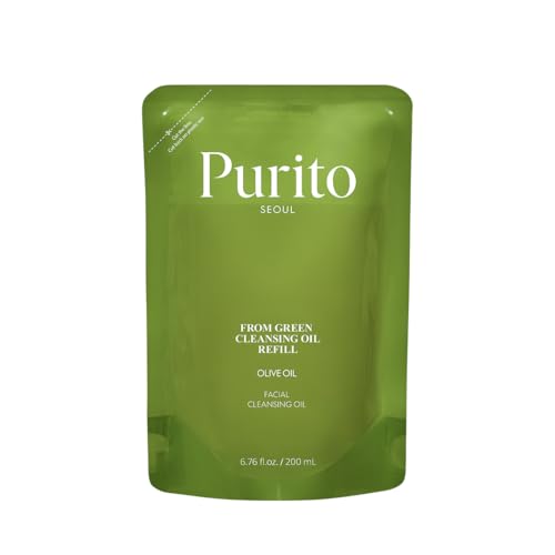 PURITO | From Green Recarga de aceite limpiador 6.76 fl.oz / 200 ml Limpiador facial suave | Aceites de origen natural, libres de crueldad animal y veganos (recambio)