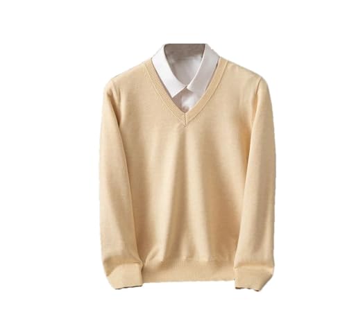 Men's Long Sleeve Slim Fit Sweater,V-Neck Solid Casual Pullover,Soft Casual Knitted Sweater