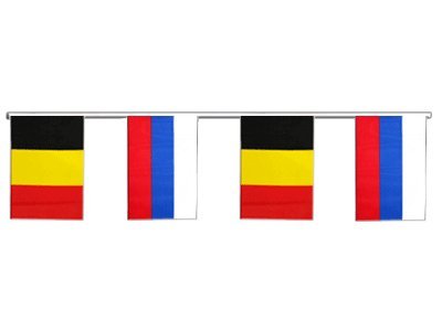 Guirlande Belgique - Russie 6 m aux finitions soignées pour réception