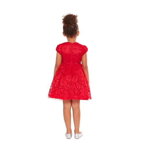 Bonnie Jean Lace Ballerina Girls Christmas Dress - Ballerina Party Dress for Girls, Toddlers & Babies with Ribbon Bow3