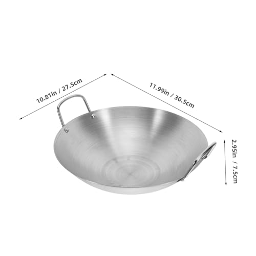 Wok de acero inoxidable de fondo redondo miniatura 2