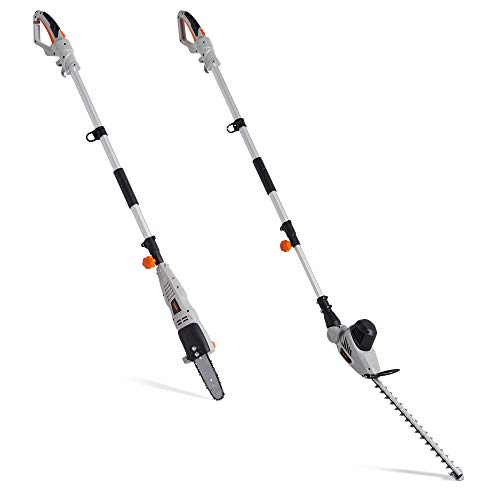 VonHaus 2 in 1 Chainsaw & Trimmer - 750W with Extendable 2.4m Reach, Adjustable Head & 10m Power Cable
