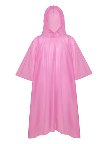 Disposable Ponchos for Girls Boys Emergency Rain Jacket Kids Waterproof Rain Coat Lightweight Rainwear