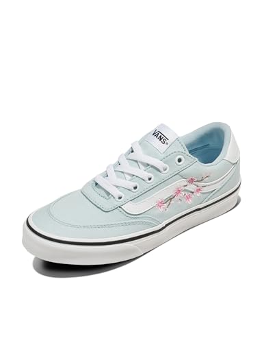 Vans Women's Brooklyn LS Shoe - Low-Top Fashion Sneakers for Casual Wear. Variety Embroidery Dawn Mist. 7