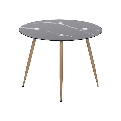 Mog Casa Mesa De Comedor Fija Redonda Corin 100 X 100 X 75 Cm Ideal Para Cocina O Salón Ideal Para 3 A 4 Personas Tablero Con Efecto Mármol Neg Mog Casa Mesa De Comedor Fija Redonda Corin 100 X 100 X 75 Cm Ideal Para Cocina O Salón Ideal Para 3 A 4 Personas Tablero Con Efecto Mármol Neg