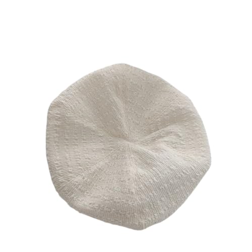 Béret pour femme blanc chapeau d'été style artiste peintre 56-60 cm
