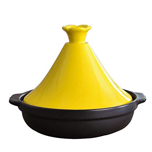 Sywlwxkq Cazuela de Barro Cazuela de Hierro Fundido Cazuela de Horno holandés con Tapa Cazuela de inducción Ovalada - Resistencia a Altas temperaturas, Duradera y fácil de Limpiar-B