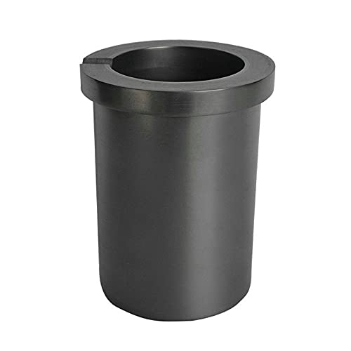Crogiolo di grafite ad alta purezza, per metallo di fusione e metallo ad alta temperatura, 1-4 kg (capacità 4 kg)