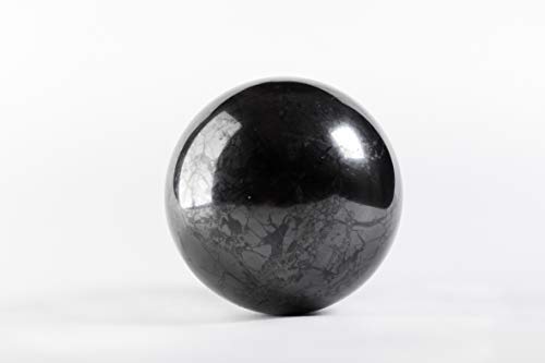 Sphère en Pierre de Shungite Polie 10 cm | Minéral de Carélie SN NATURSTEIN