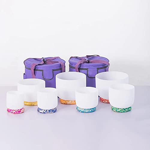 Conjunto De Tigela De Canto De Cristal Fosco De 6 A 12 Polegadas, 7 Peças 12C 11D 10E 9F 8A 7G 6B, C