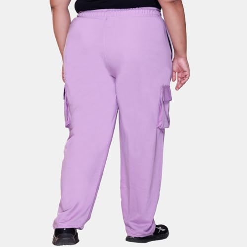 Image of White Moon Plus Size Women's 4 Pocket Cargo Joggers for Gym - Comfortable Track Pants for Women, Cotton Jogger, Ideal Track Pants for Women, Cargo Joggers for Everyday Wear (Pack of 2)