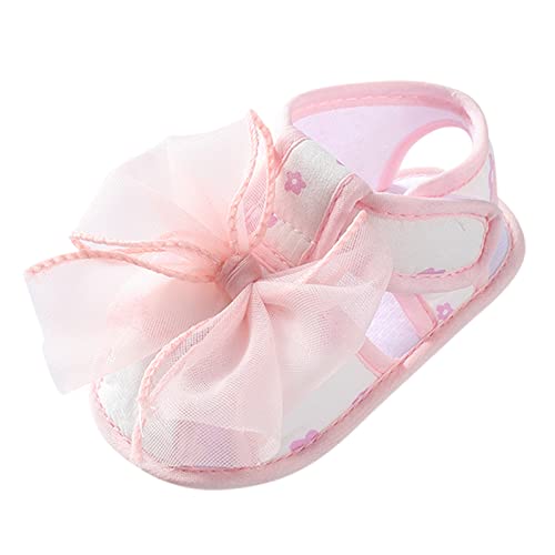 Baby Toddler Sandals Infant Girls Boys Shoes Lace Bow First Walkers Lightweight Flat Sandals Summer (Pink, 11 Infant)